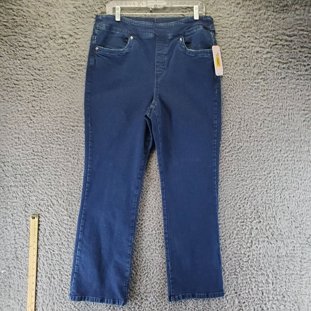 Allison Daley Womens Jeans 18 Short Blue Petite Stretch Denim